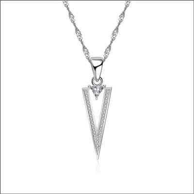 Zilveren Halskettingen dames -Driehoek - 45cm - ketting met hanger