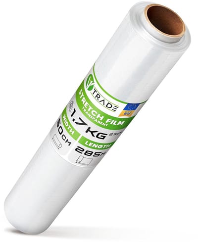 Transparante Stretchfolie voor Verhuis en Verpakking – Rol 285m/50cm – 23 Micron