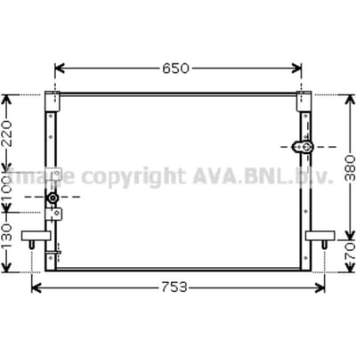 Condensator, airconditioning AVA COOLING TO5213
