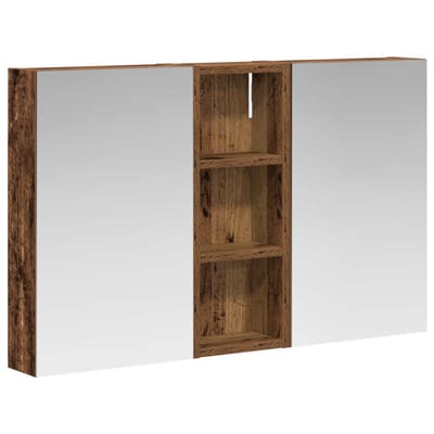 vidaXL - Badkamerkast - set - 3 - st - 80 - x - 10,5 - x - 50 - cm - Bewerkt - hout