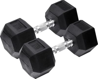 Orange Gym, Hex Dumbbell – 6KG – Set van 2 - hexagon dumbbells - neoprene dumbbell -