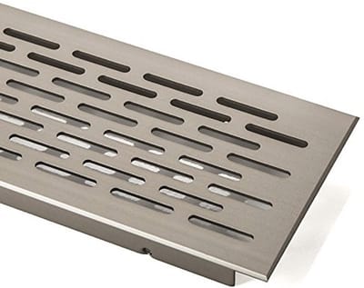 Ventilatierooster Ovaal 900 mm - Roestvrij Staal Look - Aluminium