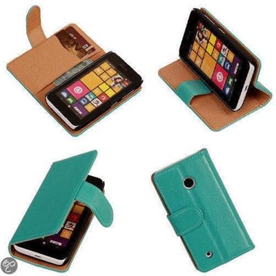 PU Leder Turquoise Nokia Lumia 530 Book/Wallet Case/Cover