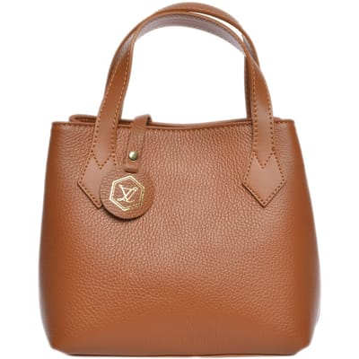 Luisa Vannini Brown Rundleer Tas