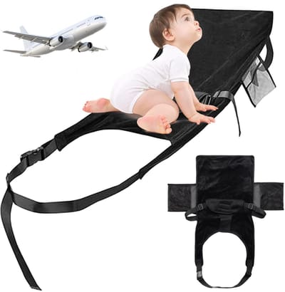 Vliegtuig Bed - Kinder Extender - Reizen Met Baby - Verstelbaar Ontwerp - 75 cm - Zwart