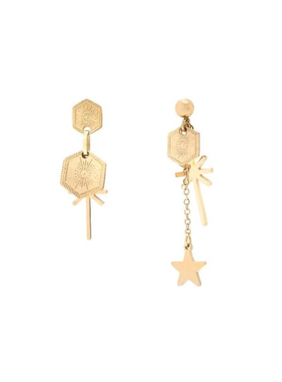 Oorbellen Let's Party Goud Stainless Steel