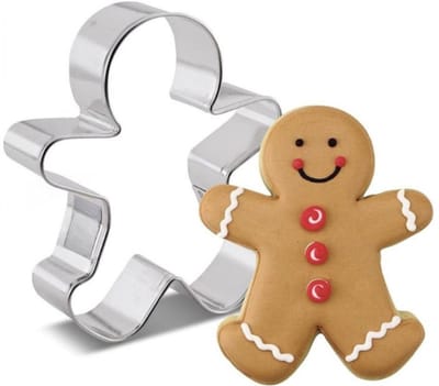 Kerst Uitsteekvorm Koekemannetje middel - 10CM - Koekjes bakken/deeg uitsteken - Peperkoek vorm metaal