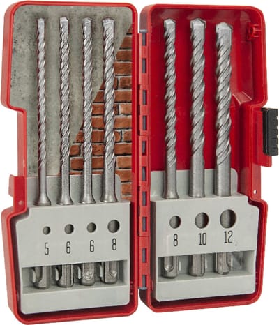 SKIL 7-Delige SDS Plus Borensets Voor Boormachine - Borenset - Boorset - Betonboren - Steenborenset - Diameter 5mm tot 12mm - Skil 2610S01157