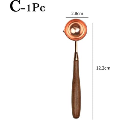 Nouvelle cuillère à cire à cacheter anti-chaleur, manche en bois rétro, cuillères à cire à cacheter, peinture au feu, cuisson, tampon, enveloppes, carte, outil en métal