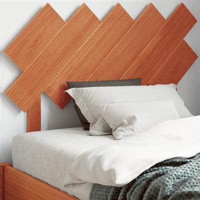 vidaXL - Hoofdbord - 100 - cm - massief - grenenhout - wasbruin