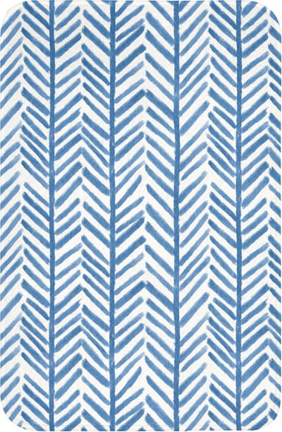 WC mat 40x60 cm - Antislip - Patroon - Streep - Blauw - Toiletmat - Vloermat - Douchemat - Toilet tapijt - Toiletmatten