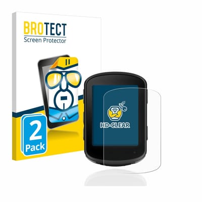 BROTECT - Screenprotector voor Garmin Edge 540 - Folie Beschermfolie transparant 2 Stuks