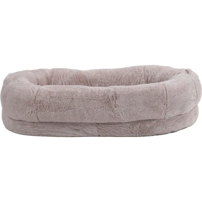 Menselijk Hondenbed Comfortabel Extra Groot Formaat Zitzakbed met Afneembare Hoes voor Mensen Volwassenen Huisdieren 100 X 70 X 30cm gray