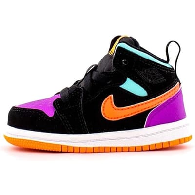 Jordan 1 Mid Multicolore (TD) 25 blue