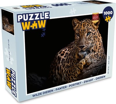 Puzzel Wilde dieren - Panter - Portret - Zwart - Dieren - Legpuzzel - Puzzel 1000 stukjes volwassenen