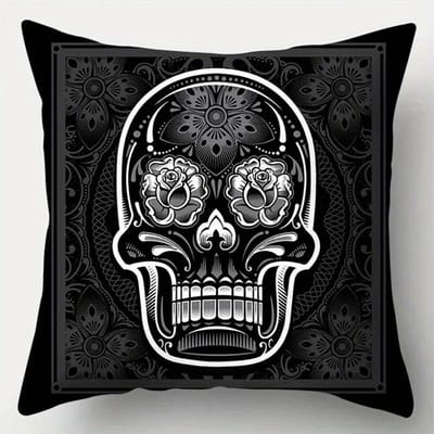 Décoration d'intérieur Housse de coussin à motifs Zèbre, Crâne et Éléphant Housse de coussin à motifs Convient pour Canapé Chambre à coucher Voiture Housse de coussin 40x40cm