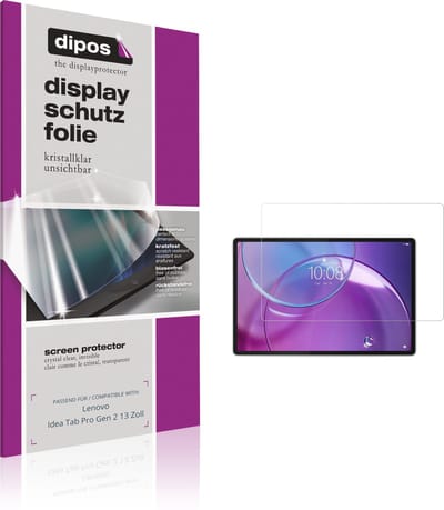 dipos – 2x Beschermfolie geschikt voor Lenovo Idea Tab Pro Gen 2 13 Zoll | Krasbestendige & heldere Screenprotector Ultra-Thin