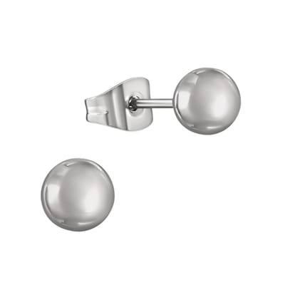 Aramat Jewels | Oorbellen | Bolletjes oorbellen – zilverkleur – 4mm | | | |4mm | Staal | Kinderen, Volwassenen | Verkleurd niet
