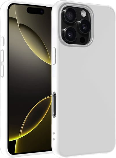 Hoesje - Geschikt voor Apple iPhone 16 Pro - Sterk & Shockproof - Hoes Cover - Siliconen Case - Telefoonhoesjes - Wit