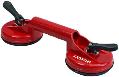 Dubbele Zuignap - Tegel Glaslift - Materiaal Tillen - Vergrendelend Vacuüm - 120mm - Zwart