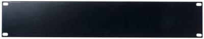 19 inch blinde paneel 2HE metaal zwart