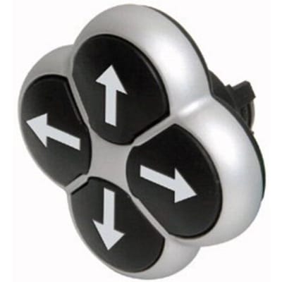 Eaton 286336 M22-D4-S-X7 Druktoets Kunststof frontring Knop Zwart 1 stuk(s) Piece