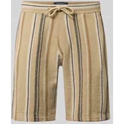 Shorts met streepmotief en tunnelkoord