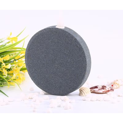 Pompe d'Aquarium Bassin Hydroponie Pierre à Air Disque à Bulles Aérateur XL100mm gray