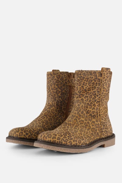 Muyters Leopard Enkellaarsjes bruin Suede - Maat 32 - Kinderschoenen