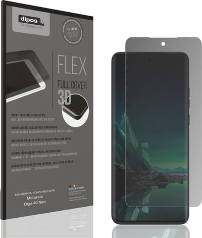 dipos FLEX – Matte Privacy Screenprotector geschikt voor Motorola Edge 40 Neo | Volledige Schermbescherming | Case-Friendly