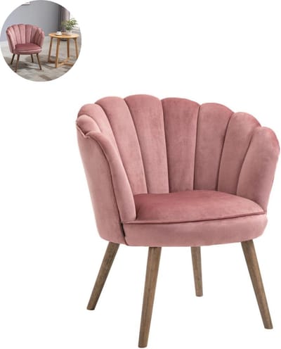 Fauteuil - Relaxzetel - Relaxstoel - Relaxfauteuil - Stoel - Met armleuning - Voor één Persoon - Roze