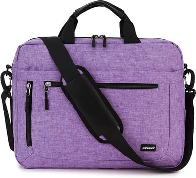 Laptoptas Schoudertas - Aktetas Handtas - Zakelijk Vervoer - Waterafstotend Nylon - 15.6 Inch - Paars