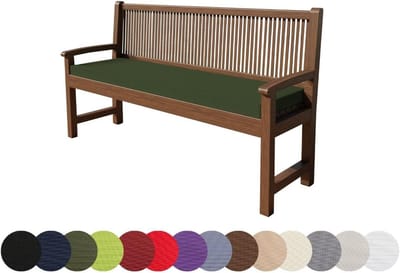 Bankkussen - Zitkussen Tuinbank - Buiten Ontspannen - Waterafstotende Stof - 170x50x5 cm - Donkergroen