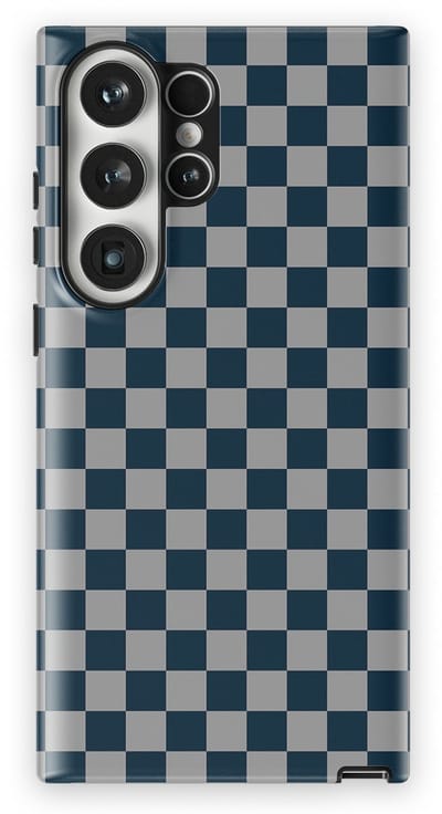 Design Hoesje Samsung Galaxy S23 Ultra | Geschikt Voor Mag | Tiny Squares Checkered Print | Backcover Samsung Galaxy S23 Ultra Urban Grid