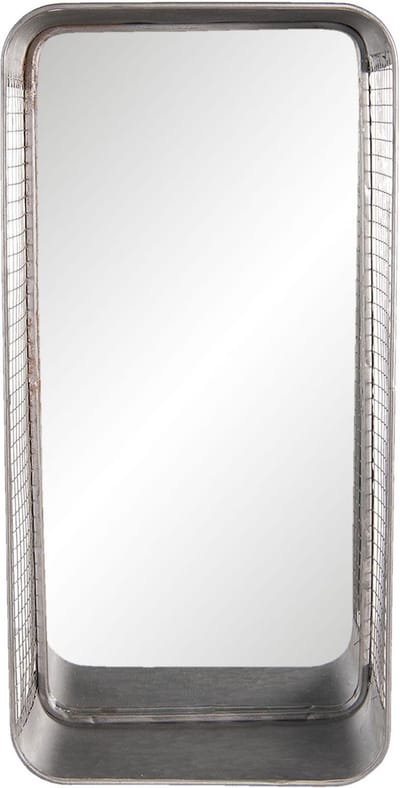 Clayre & Eef Spiegel 28x57 cm Grijs IJzer