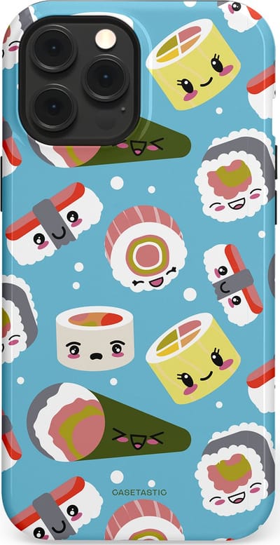 Casetastic Hoesje Geschikt voor Apple iPhone 12 Pro Max Magsafe - Stijlvolle Beschermende Duo-layer Case - Sushi mania