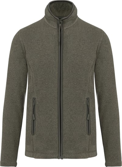 Kariban Microfleece met rits dames K907 - Green Marble Heather - L