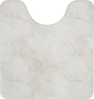 WC mat met uitsparing 55x60 cm - Antislip - Grijs - Marmer - Aders - Toiletmat met uitsnijding - Vloermat - Douchemat - Toilet tapijt - Toiletmatten