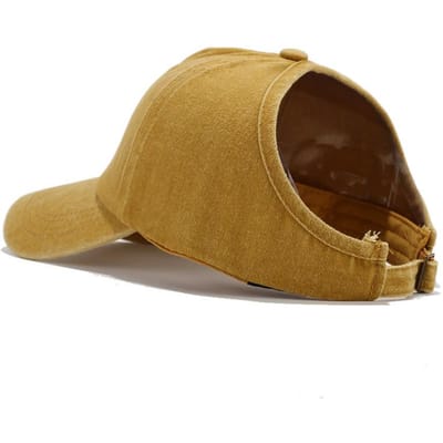 Dames Basebal Cap Met Paardenstaart Ontwerp Geschikt Voor Buitensporten, Hardlopen En Zonbescherming Adjustable brown