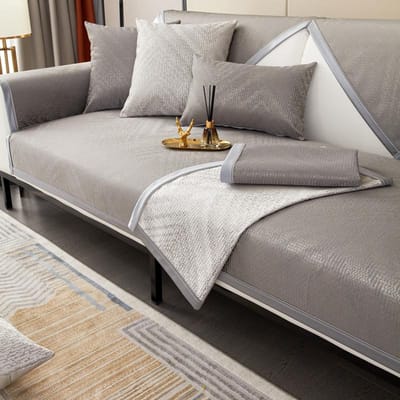 Moderne bankkussens effen kleur chenille vier seizoenen universeel antislip bankhoezen voor woonkamer pluche onderkant bankhoezen 70x70cm 1pcs