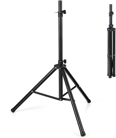 COSTWAY Luidsprekerstatief, PRO universele verstelbare hoogte DJ statief luidspreker standaard, instelbaar van 97-183cm, maximale belasting 50kg, veiligheid vergrendeling knop & PIN
