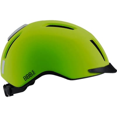 BBB Cycling Grid Fietshelm met Verlichting - Volwassenen - E-bike en Stadsfiets - Mat Neon Geel - Maat M - BHE-161