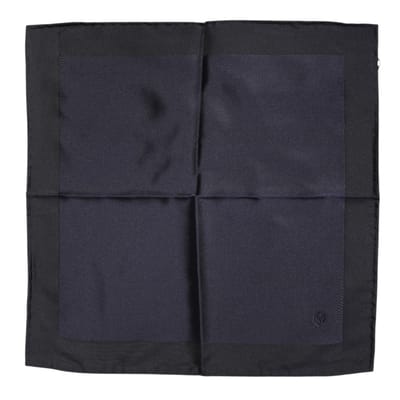 Donkerblauwe Zijden Vierkante Foulard Sjaal voor Mannen