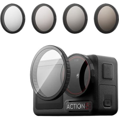 ochama x J.ZAO Action Filterset voor DJI Action 3/4/5PRO - 4-delige set met CPL-polarisatiefilter & ND8/16/32-filters - Camera-accessoires