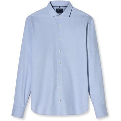 OLYMP Signature Casual Overhemd, Tailored Fit, Kent, Bleu