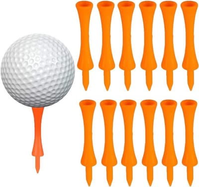 70 Stuks 70mm Oranje Plastic Golf Tees, Herbruikbare Golf Tees voor Training en Wedstrijden, Lange en Korte Golf Tees voor Golfspelers