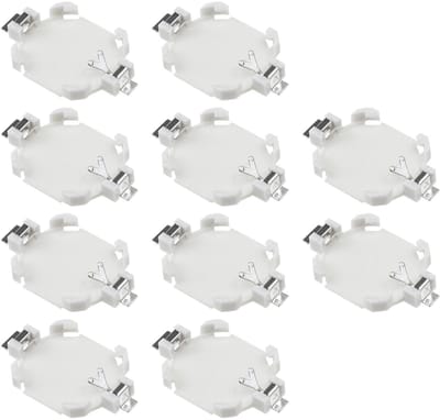 Dailygoody - CR1616 Knop Batterij Houder - 10 Stuks - Horizontaal Type - Wit - Mobiele Batterij Container - Geschikt voor Game Boy - CR1616 Batterij