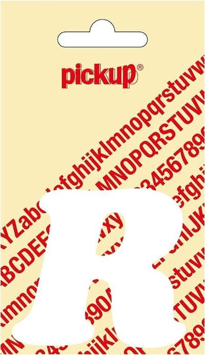 Pickup plakletter CooperBlack 60 mm - wit R