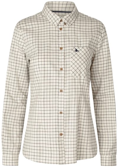 Seeland Kerry Lady Schiet Shirt Outdoor Schiet Shirt Scandinavisch Schiet Shirt Jacht Schiet Shirt Lange Mouw Schiet Shirt Estate Blue/Pine Green Check Maat -S