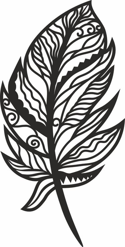 Wanddecoratie | Losse veren - Ontwerp 1 (20x40cm)